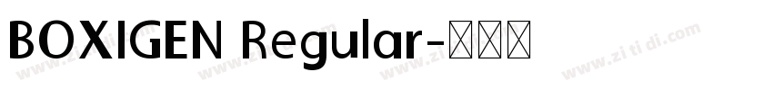 BOXIGEN Regular字体转换